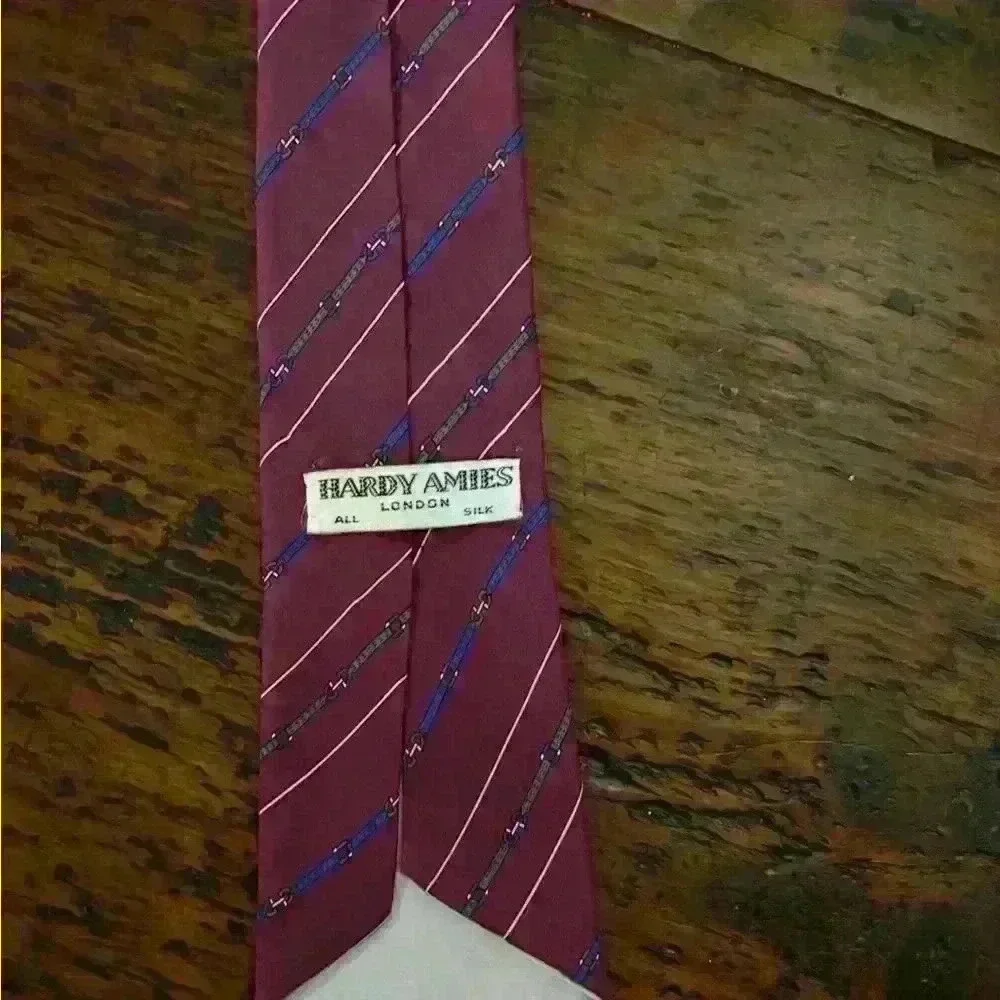 Designer Hardy Amies Silk Horse Bridle Bit Tie London
